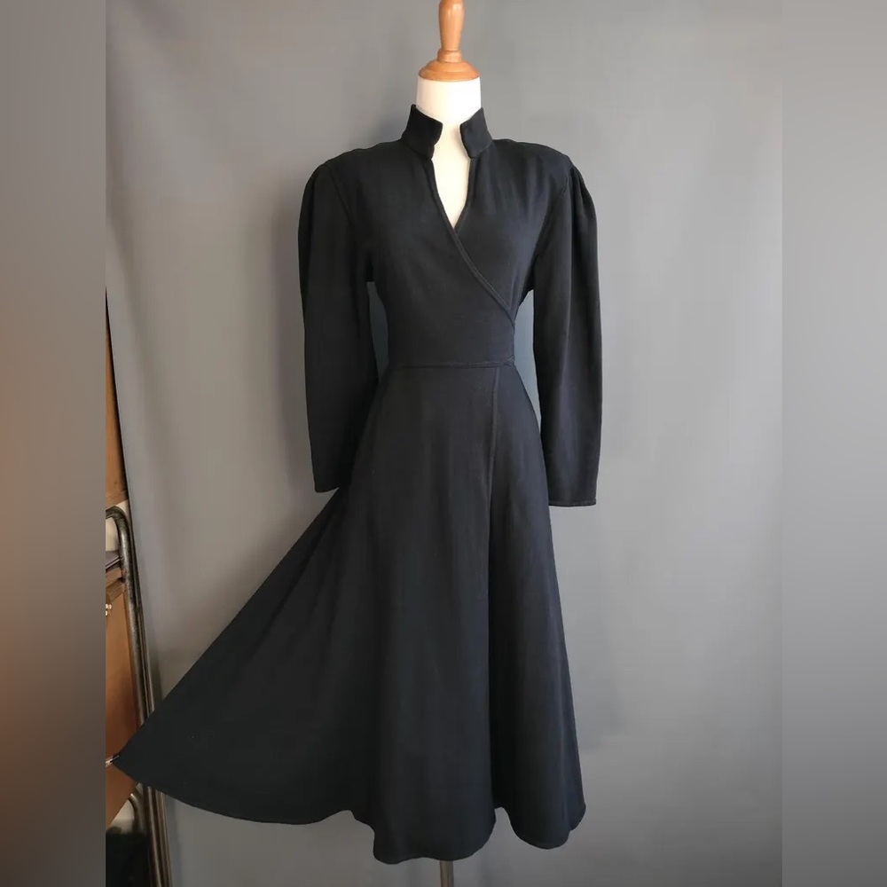 Archival 80s Norma Kamali Wrap Dress